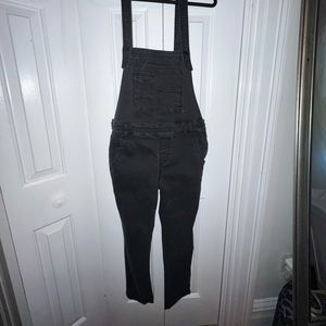 Free People black overall jeans